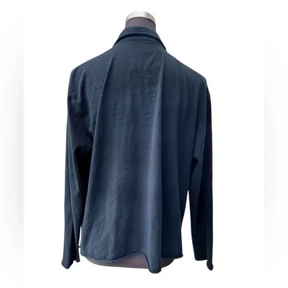 Frank & Eileen Womens large Patrick Popover Henley Heritage Jersey Shirt Navy - Picture 7 of 10